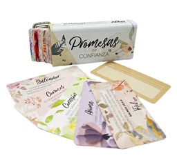 [ABBA-1115] Caja  Metalica Con 50 Promesas, Promesas De Confianza