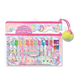 [HOT-1029] Kit de Bolígrafos Gel Con Glitter Colores Neón Diseño de Flores