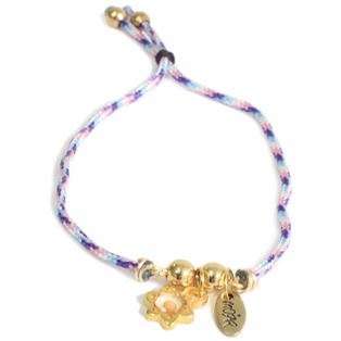 Pulsera De Colores Con Dije Estrella De David (Semilla De Mostaza)