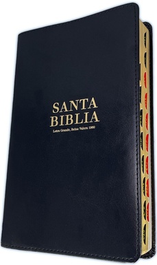 Biblia RVR1960 Tamaño Manual Letra Grande Con Zíper e Índice