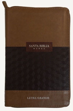 Biblia RVR1960 Dúo Tono Café/Café Con Zíper e Índice
