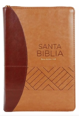 Biblia RVR1960 Diseño Excelencia Dúo Tono Café/Café Con Zíper e Índice