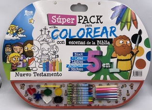Superpack Colorear Gigante 5 En 1 Nuevo Testamento