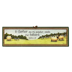[DECOR-1272] Plaqueta Colgante Salmo 23 El Señor Es Mi Pastor.