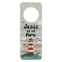 [DECOR-1264S] Porta Puerta Texto, Jesús Es Mi Faro