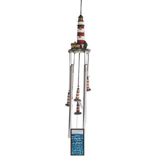 Campana De Viento Diseño: Faro Rojo Texto: Proverbios 18:10 Torre Fuerte Es Él Nombre Del Señor