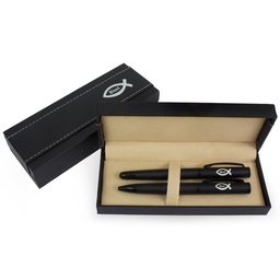 [LETIAN-1001B] Set De 2 Boligrafos Negro Mate (Incluye Caja Negra)