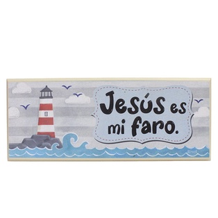 Plaqueta Colgante Faro Rojo Jesús Es Mi Faro