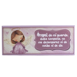[DECOR-1275D] Plaqueta Colgante Ángel De Mi Guarda Dulce Compañía
