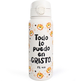 Termo 500ml 3D Todo Lo Puedo En Cristo