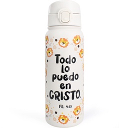 [PLASTIC-1005] Termo 500ml 3D Todo Lo Puedo En Cristo