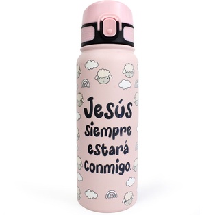 Termo 500ml 3D Jesús Siempre Estará Conmigo