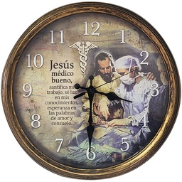 [WATCH-BS058R] Reloj De Pared Texto: Oración Del Medico