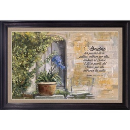 [CART-BS23008L] Cuadro Con Marco Negro Puerta (Marzo)