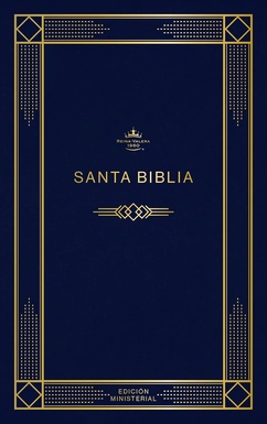 Biblia RVR 1960 Edición Ministerial Azul Oscuro Tapa Rústica