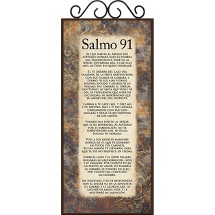 Plaqueta Con Forja Salmo 91 (Diseño Nuevo)