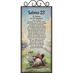 [DECOR-1030C] Plaqueta Con Forja, Texto: Salmo 23
