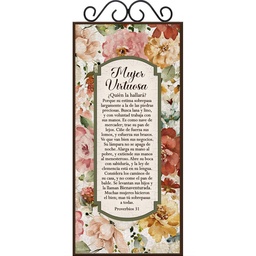 [DECOR-1008K] Plaqueta Con Forja Proverbios 31 Mujer Virtuosa