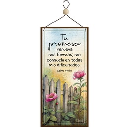 [DECOR-1127C] Plaqueta Colgante Texto: Salmo 119:50
