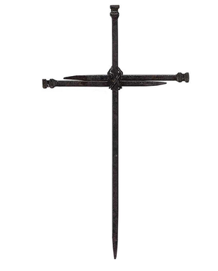 Cruz De pared Metálica De  Con Aspecto Marrón Óxido
