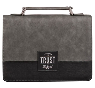 Porta Biblia Talla  L  Color Gris  Proverbios 3:5