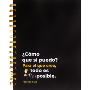 Libreta Devocional Con Espiral Para El Que Cree, Todo Es Posible