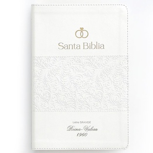 Biblia RVR 1960 Especial De Bodas Blanco Canto Dorado Con Índice Y Caja De Lujo