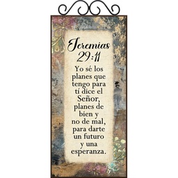 [DECOR-1102M] Plaqueta Con Forja Texto Jeremías 29:11