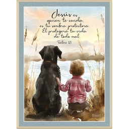 [DECOR-1285] Plaqueta Para Escritorio Texto: Salmo 121 Jesús Es Quien Te Cuida