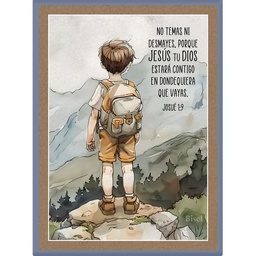 [DECOR-1285A] Plaqueta Para Escritorio Texto: Josué 1:9 No Temas, Ni Desmayes