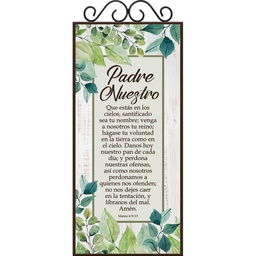 [DECOR-1035B] Plaqueta Con Forja Mateo 6:9-13 Padre Nuestro