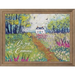 [DELTA-1002W] Cuadro Con Marco En Color Crema Texto: Juan 14:6 Yo Soy El Camino