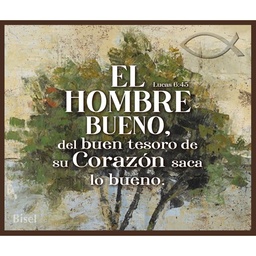 [DECOR-1174B] Plaqueta Para Escritorio Lucas 6:45