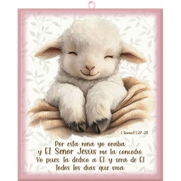 [DECOR-1023E] Plaqueta Colgante 1 Samuel 1:27-28 Por Esta Niña Yo Oraba