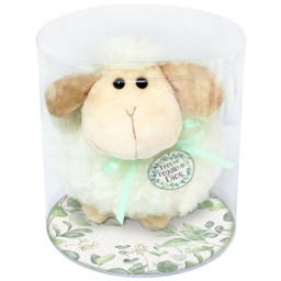 [PLUSH-BS25021B] Oveja De Peluche (Laurel Tipo Corona)
