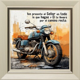 [CART-BS23003J] Cuadro Para Escritorio Marco Texto: Proverbios 3:6