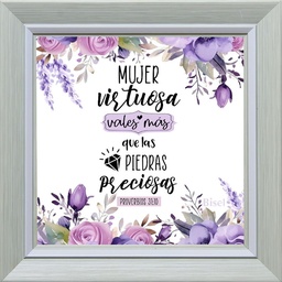 [CART-BS23004A8] Cuadro Para Escritorio Texto: Proverbios 31:10