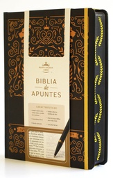 [LRANDOM-1168] Biblia RVR 1960 De Apuntes, Pasta Dura  Negro Y Oro Edición Cantos Pintados