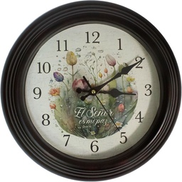 [WATCH-BS059H] Reloj De Pared Redondo Color Negro Texto: Juan 14