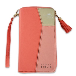 [ABBA-1513] Biblia Reina Valera 1960 Edición "Chequera" (Coral, Rosado, Gris)