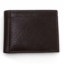 [LEAT-1008] Billetera De Cuero Genuino Color Negro