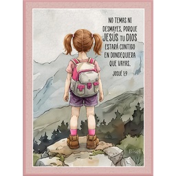 [DECOR-1285C] Plaqueta Para Escritorio Texto: Josué 1:9 No Temas
