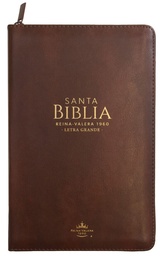 [ABBA-1530] Biblia Reina Valera 1960 Tamaño Manual Letra 12 Puntos Imitación Piel Café Con Zipper