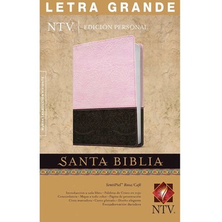Biblia NTV Edición Personal, Letra Grande, Duo Tono Imitación Piel Color Rosado/Café