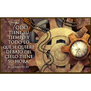 Plaqueta Todo Tiene Su Tiempo, Texto Eclesiastes 3:1