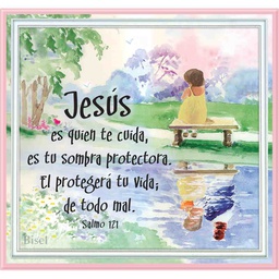 [DECOR-1143A] Plaqueta Niña, Texto Salmo 121