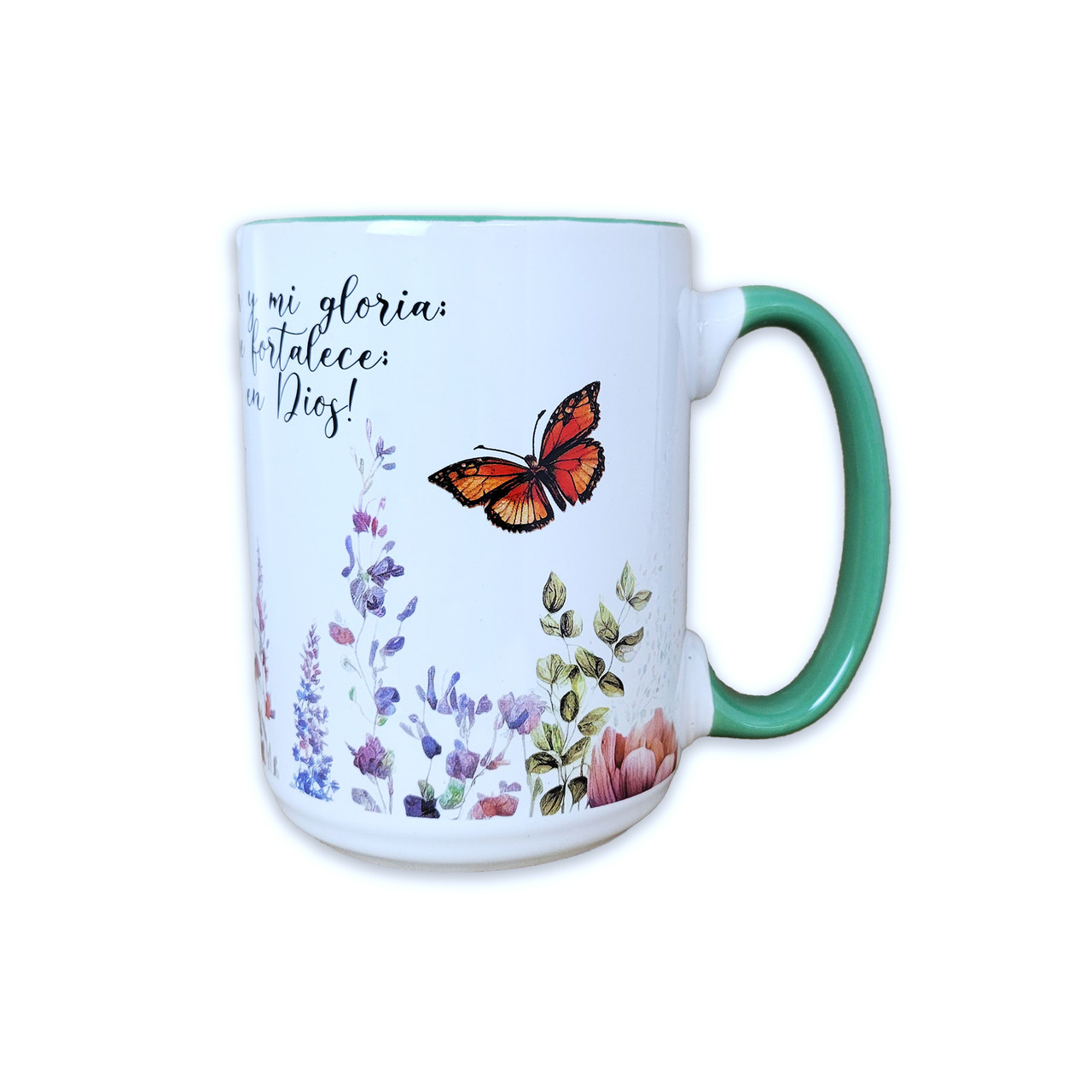 Taza 16 OZ. Colección Primavera. Dios es mi salvación Taza Grande 17,5 Onzas