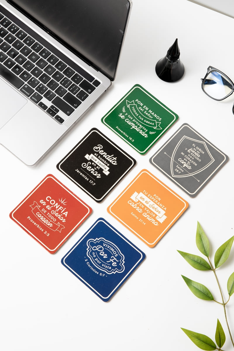 Pack De 6 Posavasos Con Versículos Vintage