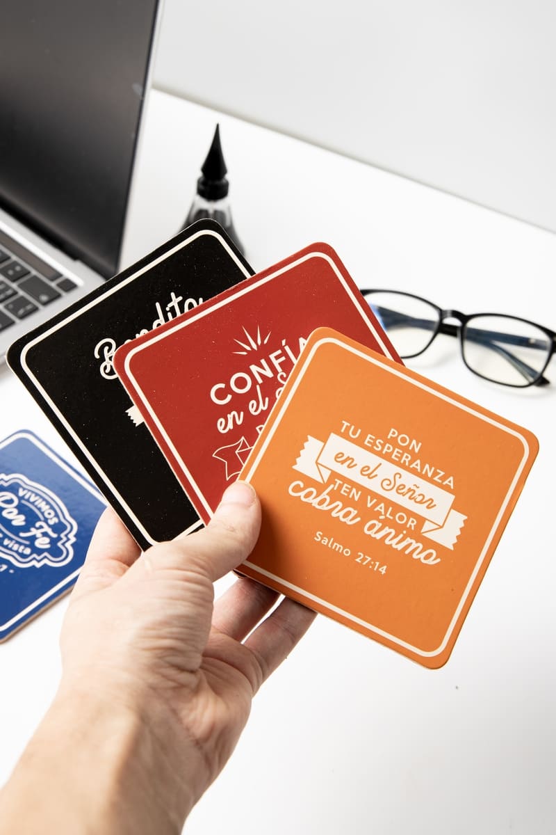 Pack De 6 Posavasos Con Versículos Vintage