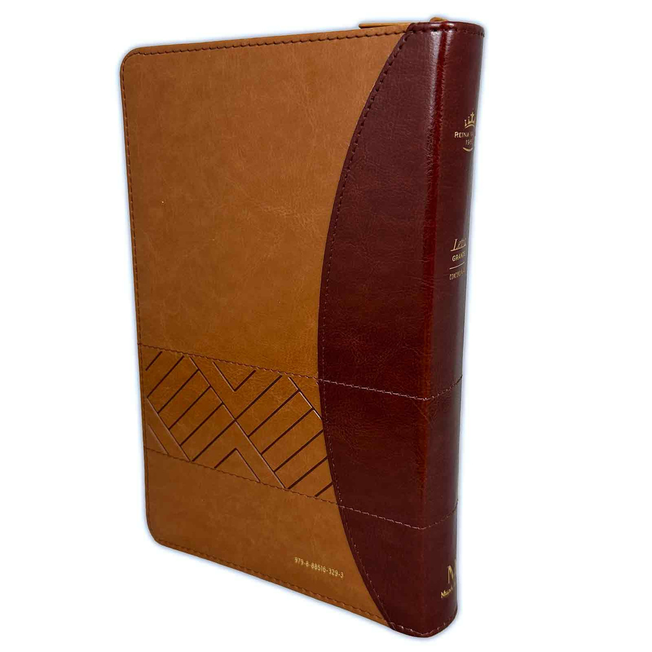 Biblia RVR1960 Diseño Excelencia Dúo Tono Café/Café Con Zíper e Índice